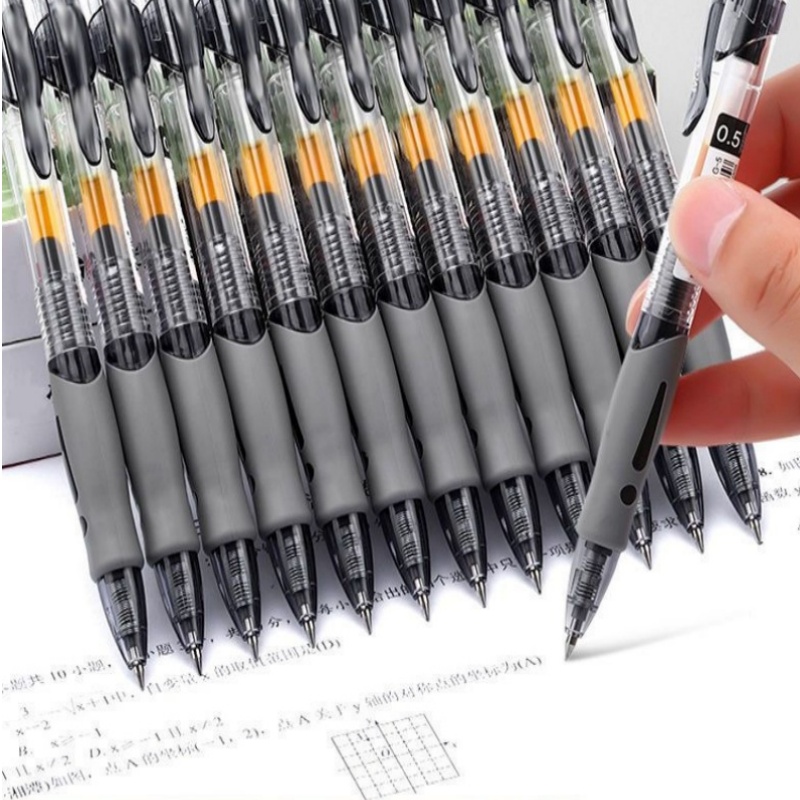 Supply Of Office Stationery - 13/30개입 리트랙터블 젤 펜 세트, 검정/빨강/파랑