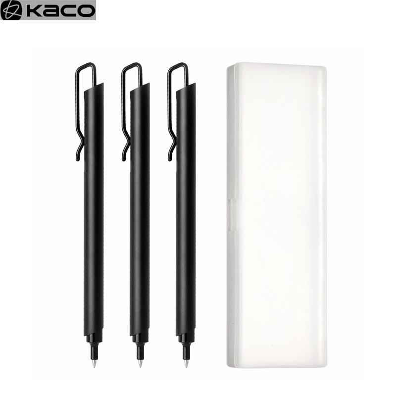 Kaco 금속 사인펜 젤 펜용 리필 포함 0.5MM 검 - Stationery Supplies Business 리뷰 및 가격