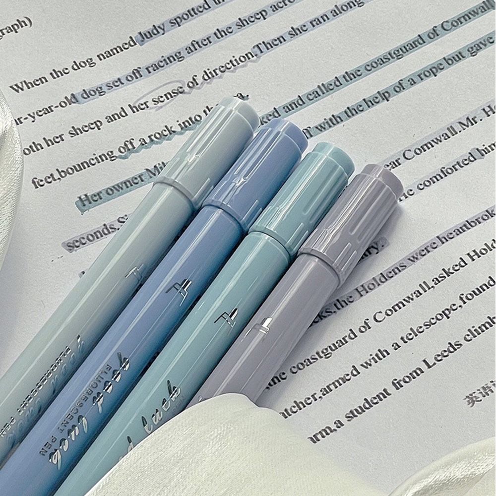 4개/세트 크리에이티브 듀얼 팁 형광펜 그라데이션 파스 - Highlighter Set Pastel 리뷰 및 가격