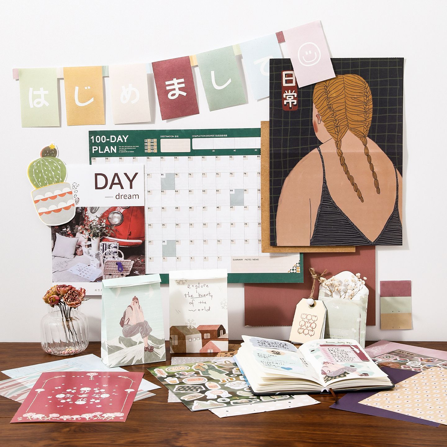 차오유 한국식 인스타일 저널 소재북, 고급 소금풍 캐릭 - Graph Paper Pad 리뷰 및 가격