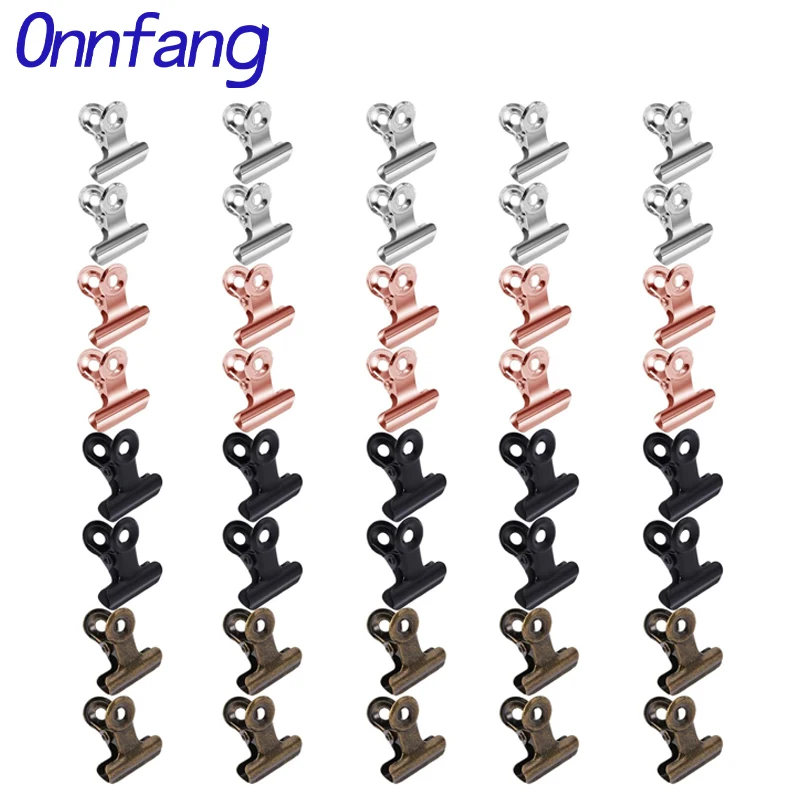 40/20PCS 세트 미니 21x23mm 금속 그립 불 - Binder Clip Assorted 리뷰 및 가격