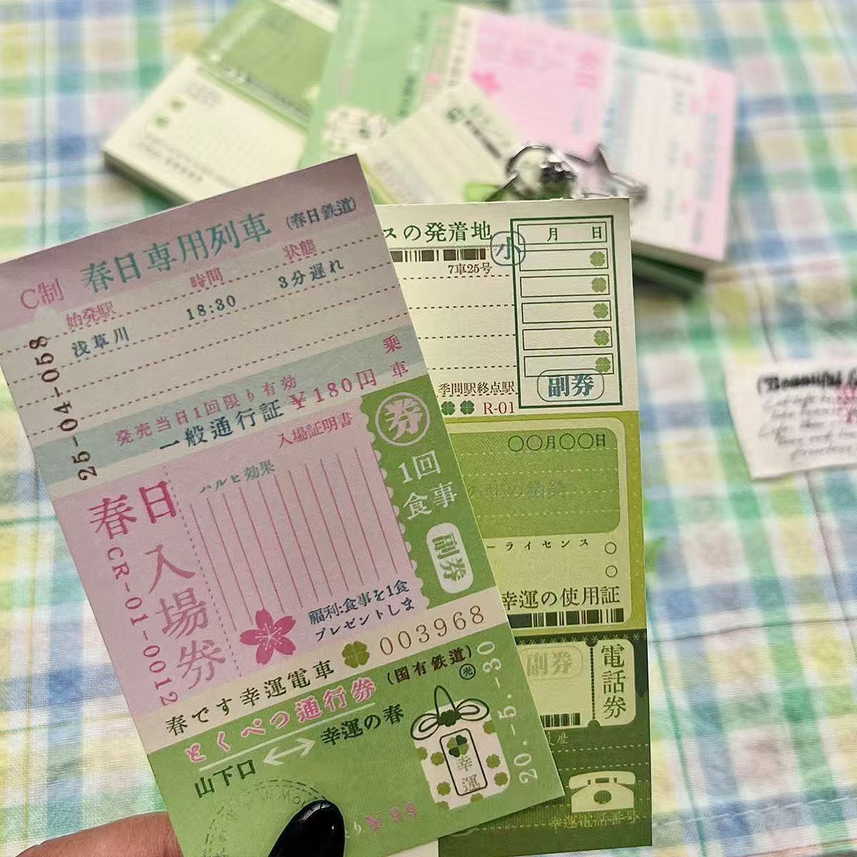 40PC 귀여운 네잎 클로버 일본 고대 핸드북 소재 종 - Graph Paper Pad 리뷰 및 가격