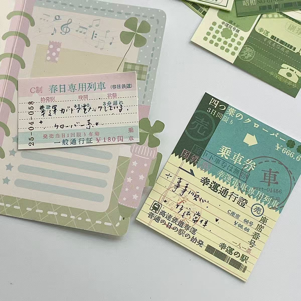 40PC 귀여운 네잎 클로버 일본 고대 핸드북 소재 종 - Graph Paper Pad 리뷰 및 가격