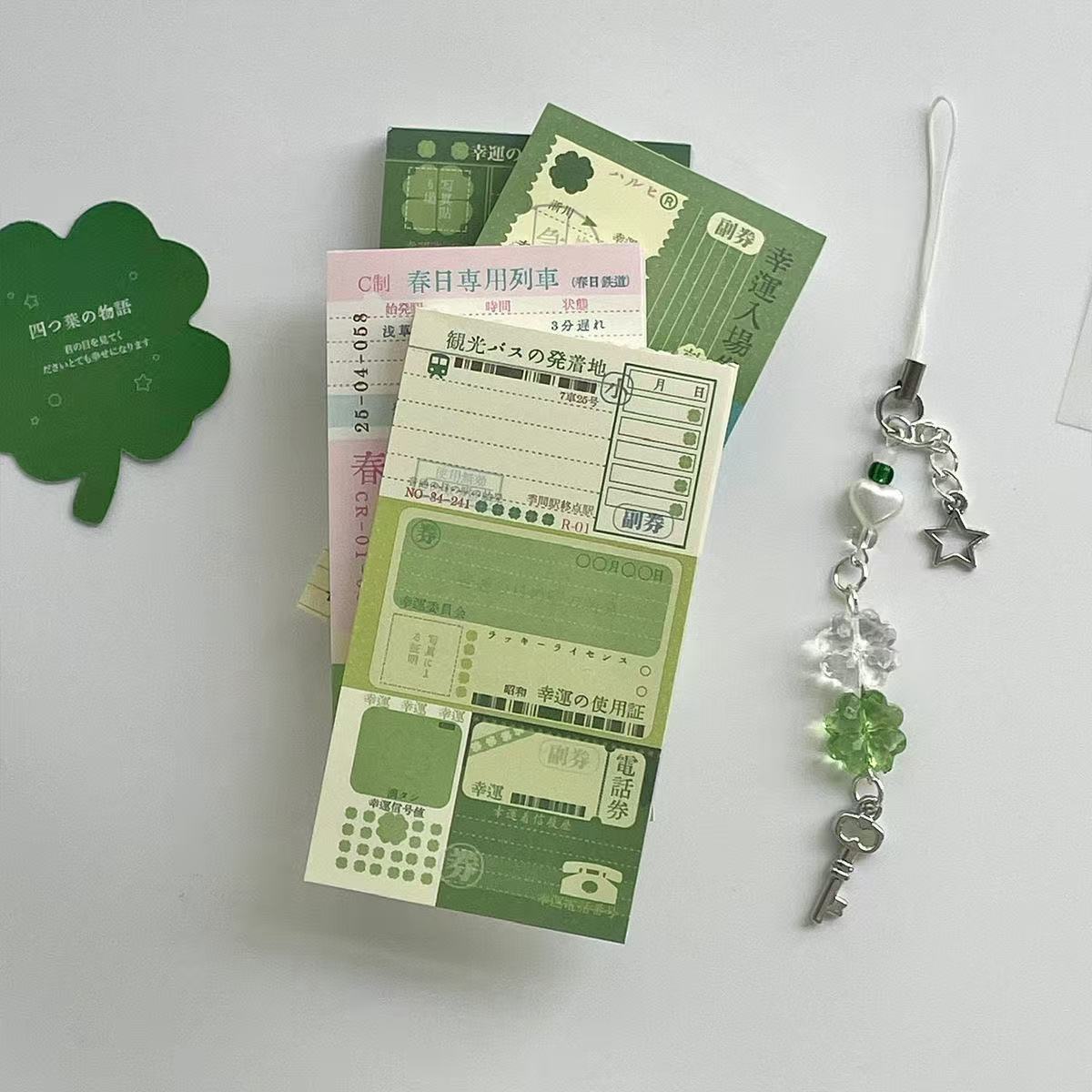 40PC 귀여운 네잎 클로버 일본 고대 핸드북 소재 종 - Graph Paper Pad 리뷰 및 가격