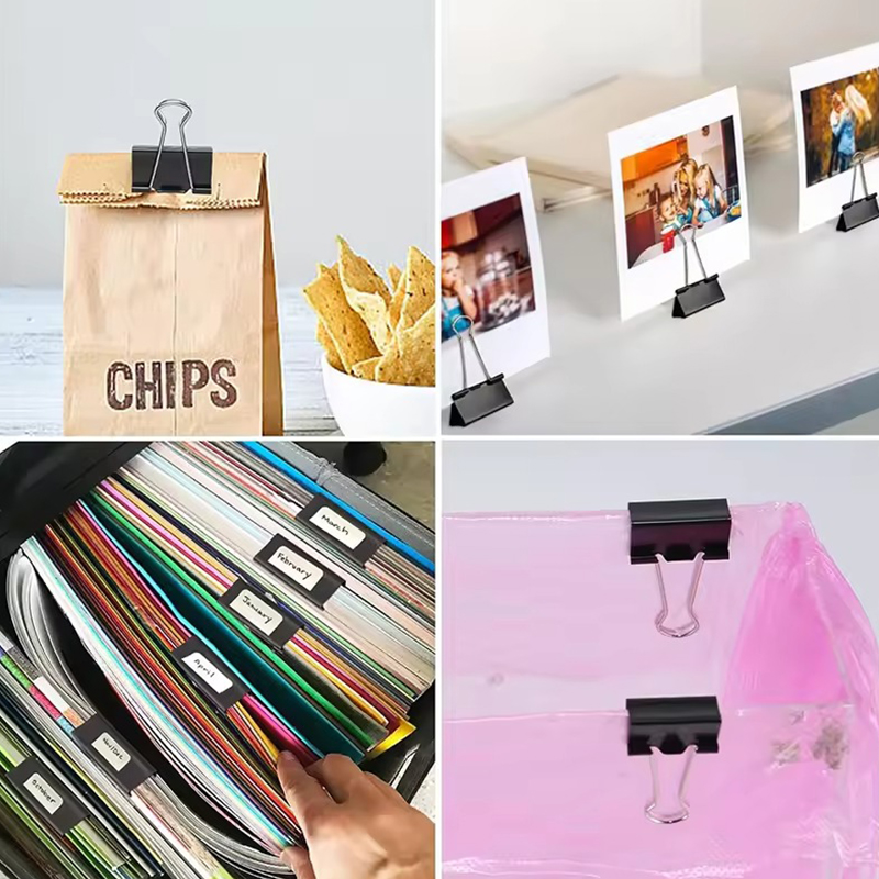 10PCS 25mm 크기 금속 바인더 클립 블랙 다채로 - Supply Of Office Stationery 리뷰 및 가격