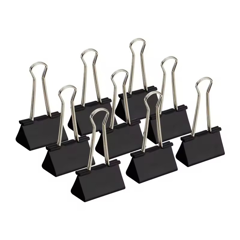 10PCS 25mm 크기 금속 바인더 클립 블랙 다채로 - Supply Of Office Stationery 리뷰 및 가격
