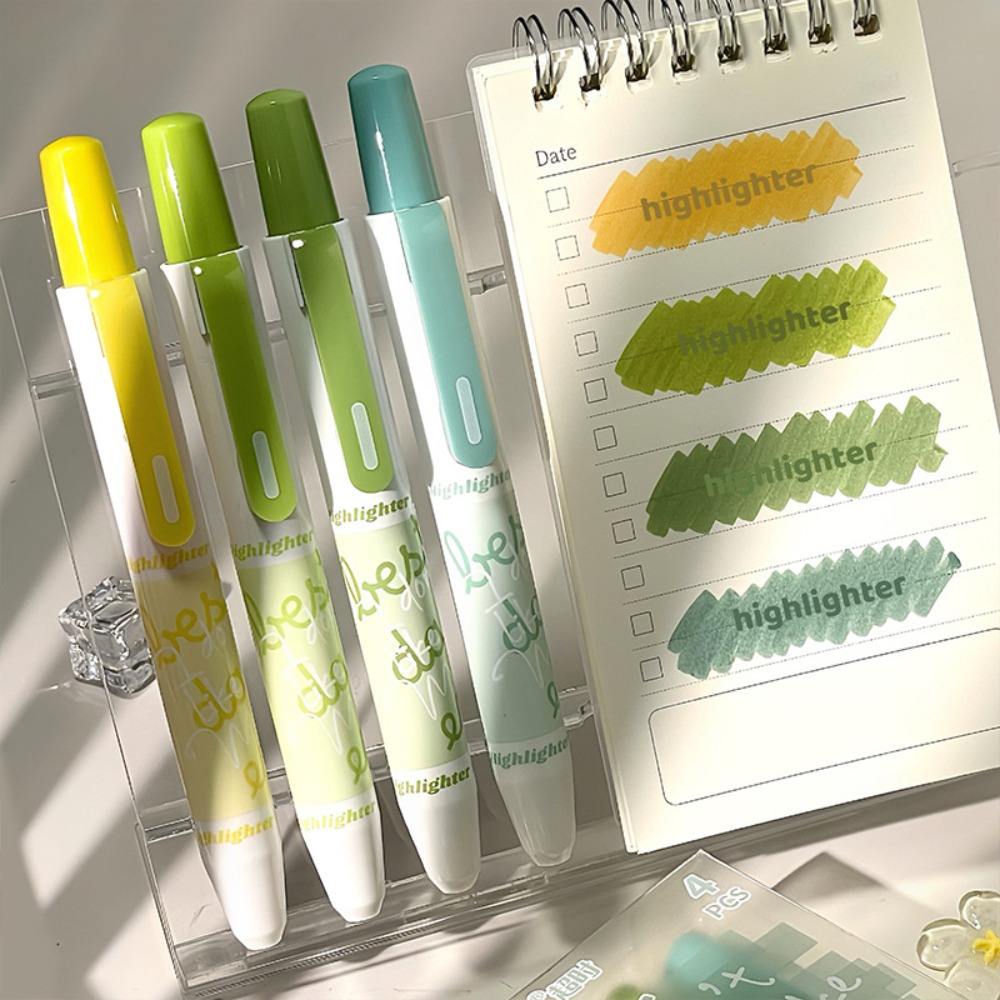 4개입 새로운 그라데이션 컬러 형광펜, 프레스형 끌형  - Highlighter Set Pastel 리뷰 및 가격