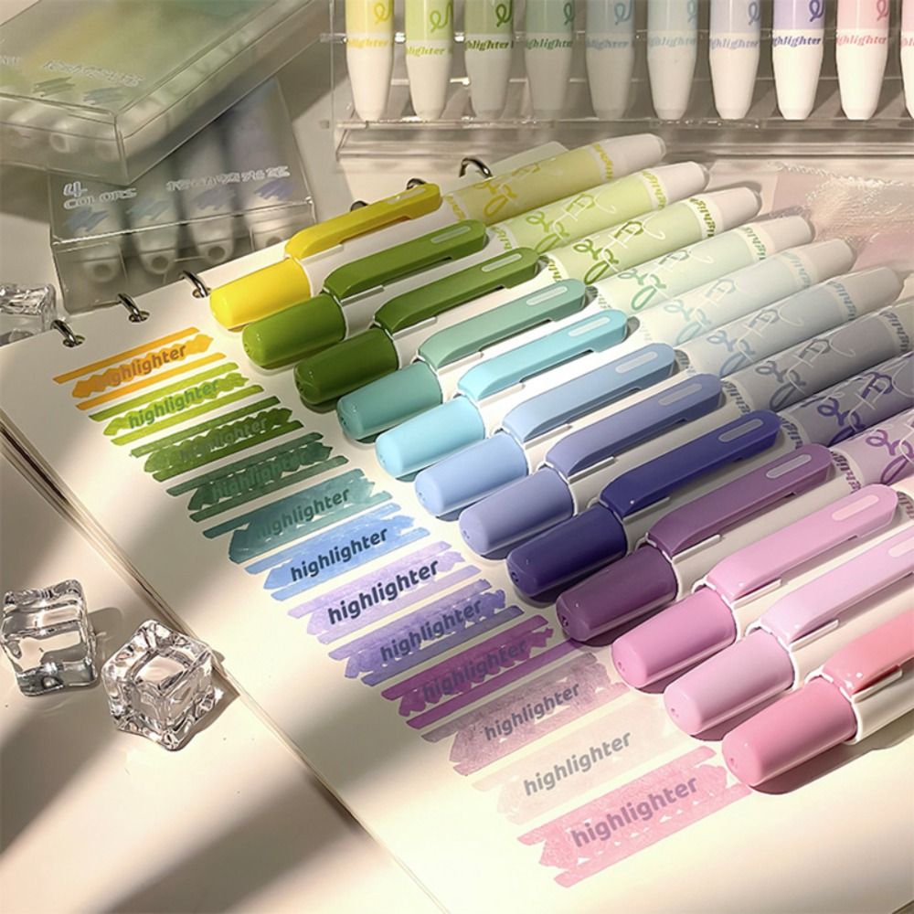 4개입 새로운 그라데이션 컬러 형광펜, 프레스형 끌형  - Highlighter Set Pastel 리뷰 및 가격