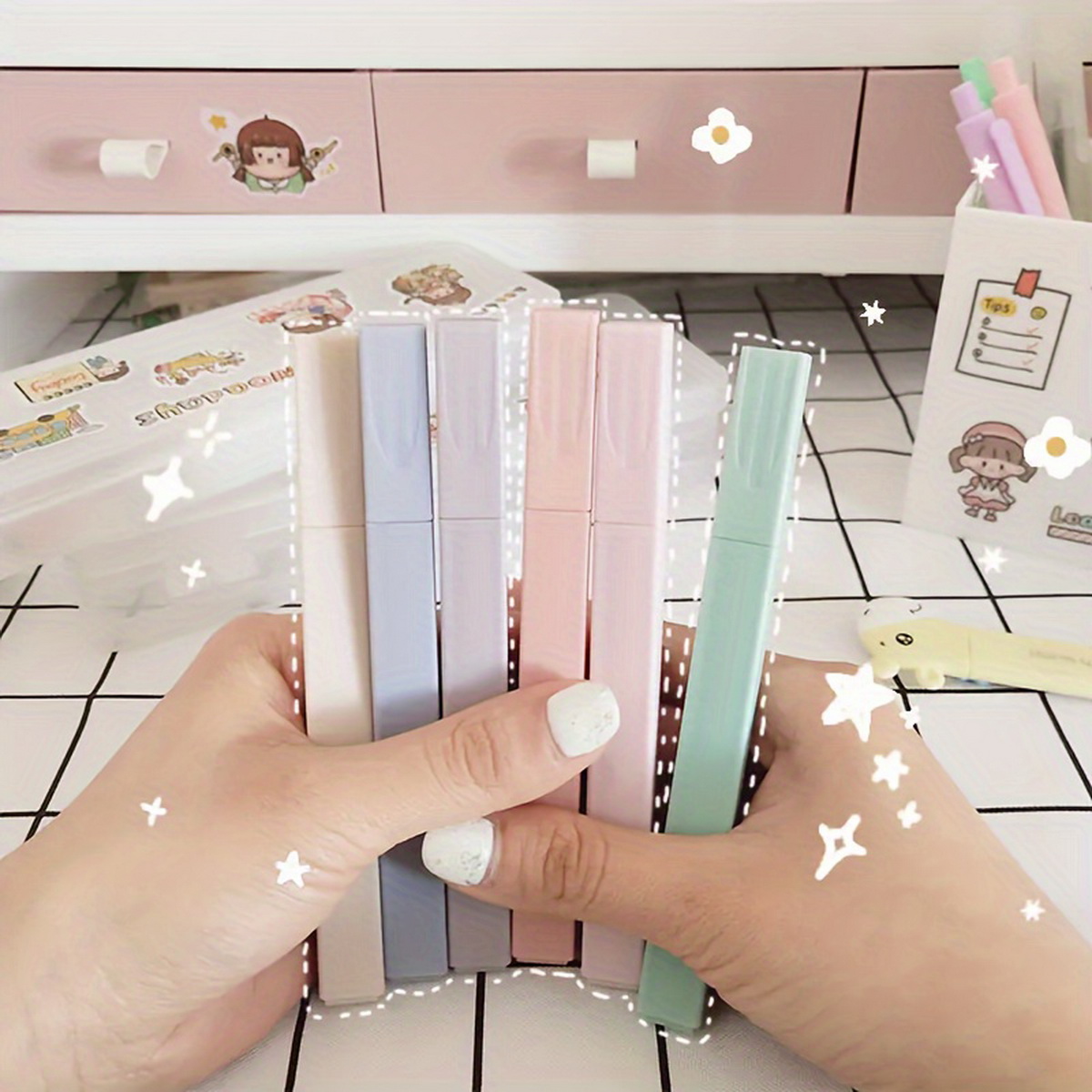 6/12개입 다양한 색상 형광펜 세트, 번짐 없는 부드 - Highlighter Set Pastel 리뷰 및 가격