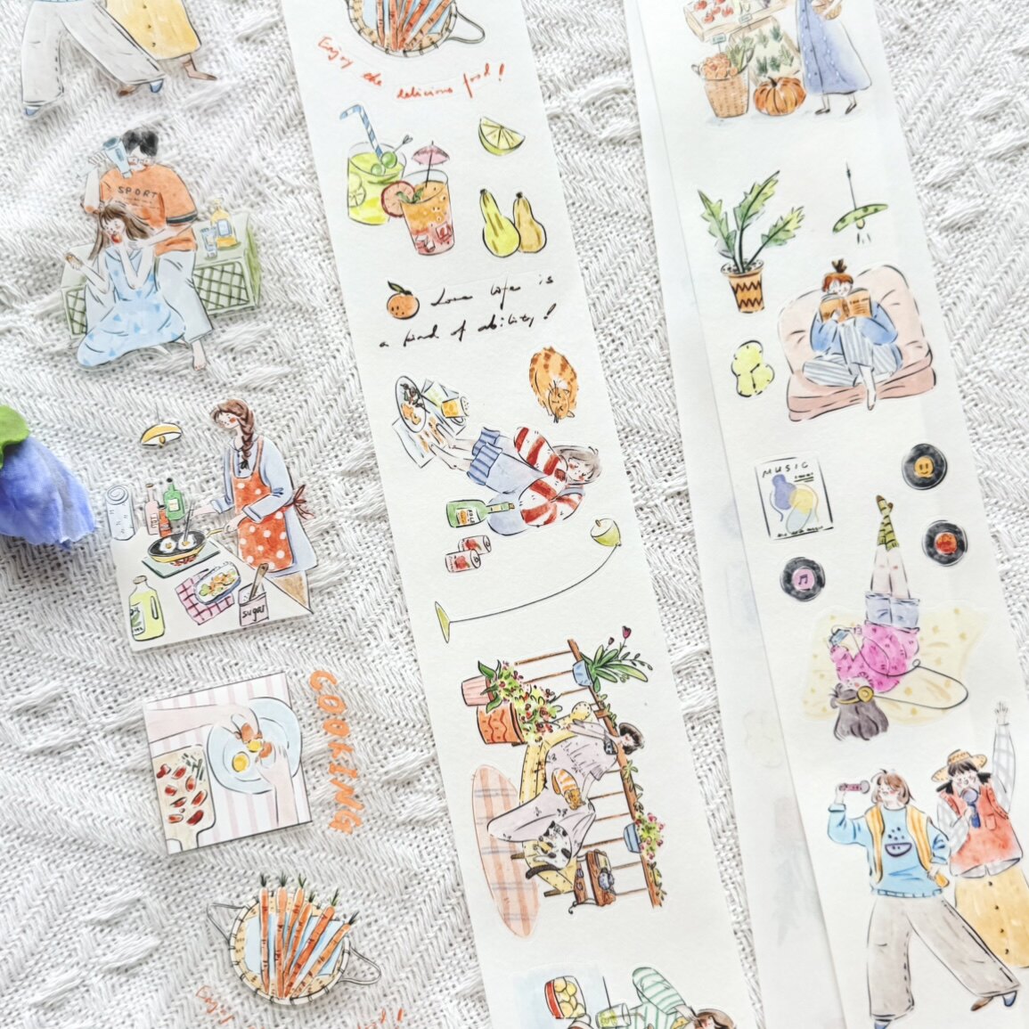 린 스튜디오 빈티지 스테이 앳 홈 노트 카드 제작용 와 - Washi Tape Set 리뷰 및 가격