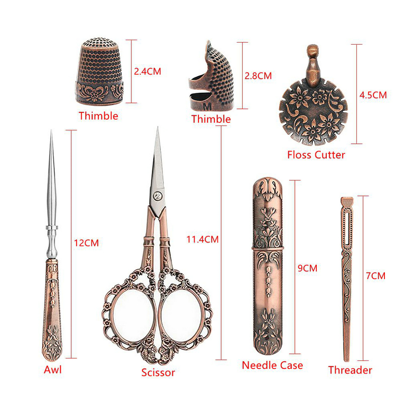 빈티지 재봉 키트 유럽 스타일 자수 가위 세트 레트로  - Scissors Stainless Craft 리뷰 및 가격