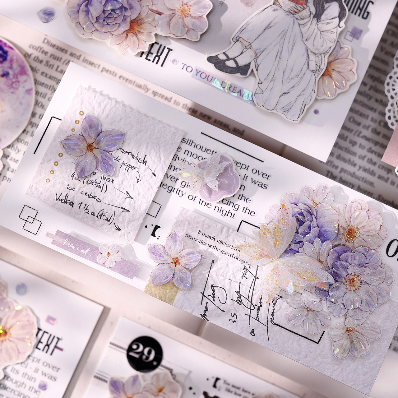 XiaoBaiJia Studio 빈티지 페일 퍼플 로즈 - Washi Tape Set 리뷰 및 가격