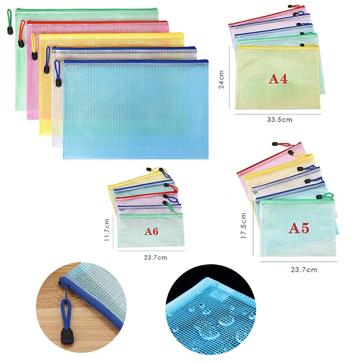 5-100PCS 문구류 보관 폴더 파일 메쉬 지퍼 파우 - Portfolio Folder Zip 리뷰 및 가격