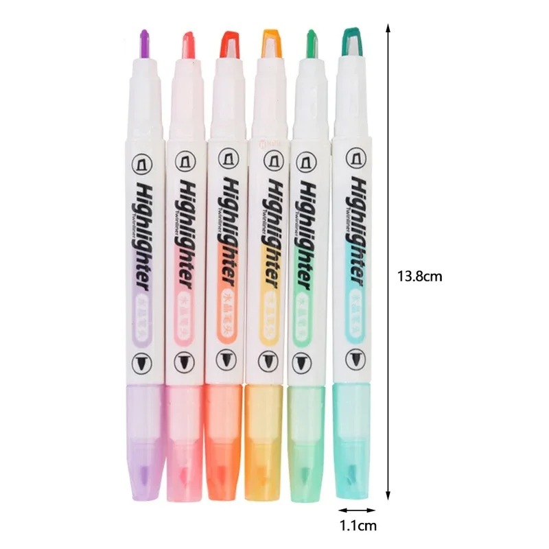 백투스쿨 6색 더블팁 파스텔 형광펜 부드러운 필기감 학 - Highlighter Set Pastel 리뷰 및 가격