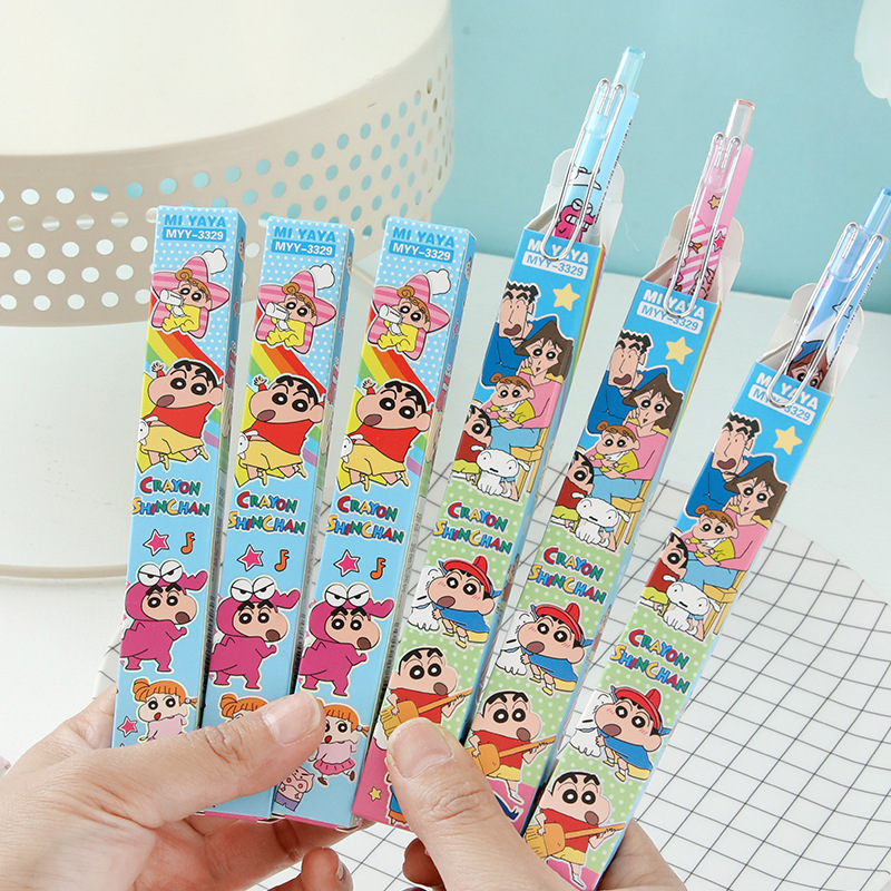 6Pcs 만화 크레용 신짱 젤 펜 절묘한 블라인드 박스 - Supply Of Office Stationery 리뷰 및 가격