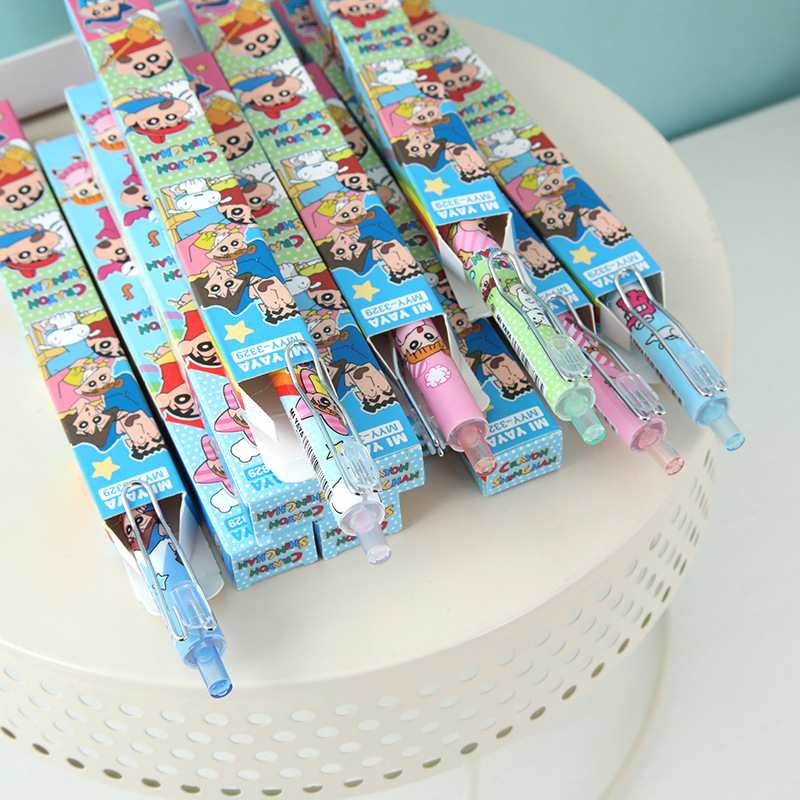 6Pcs 만화 크레용 신짱 젤 펜 절묘한 블라인드 박스 - Supply Of Office Stationery 리뷰 및 가격