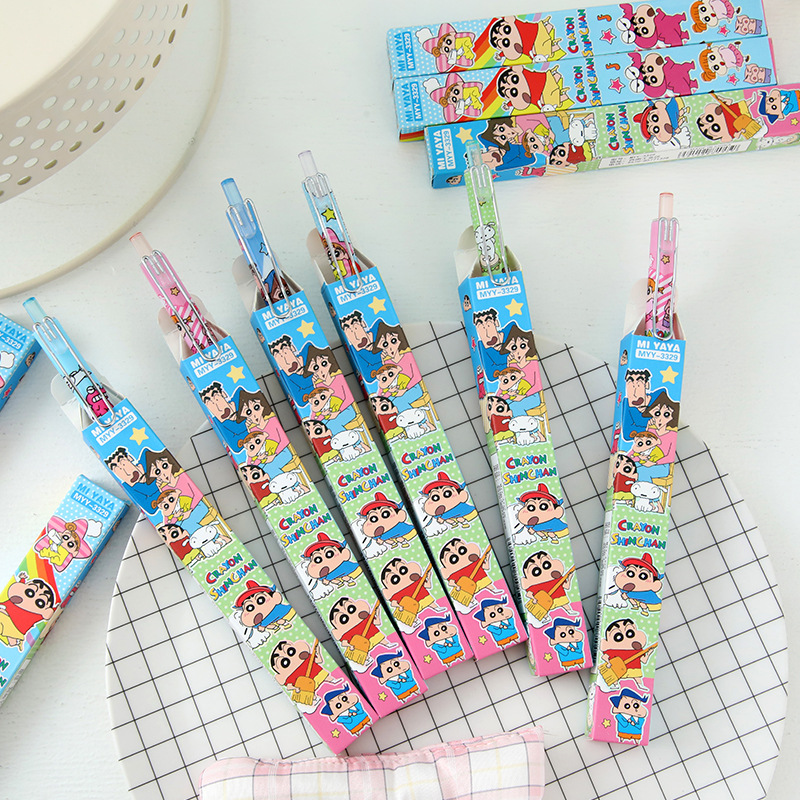 6Pcs 만화 크레용 신짱 젤 펜 절묘한 블라인드 박스 - Supply Of Office Stationery 리뷰 및 가격