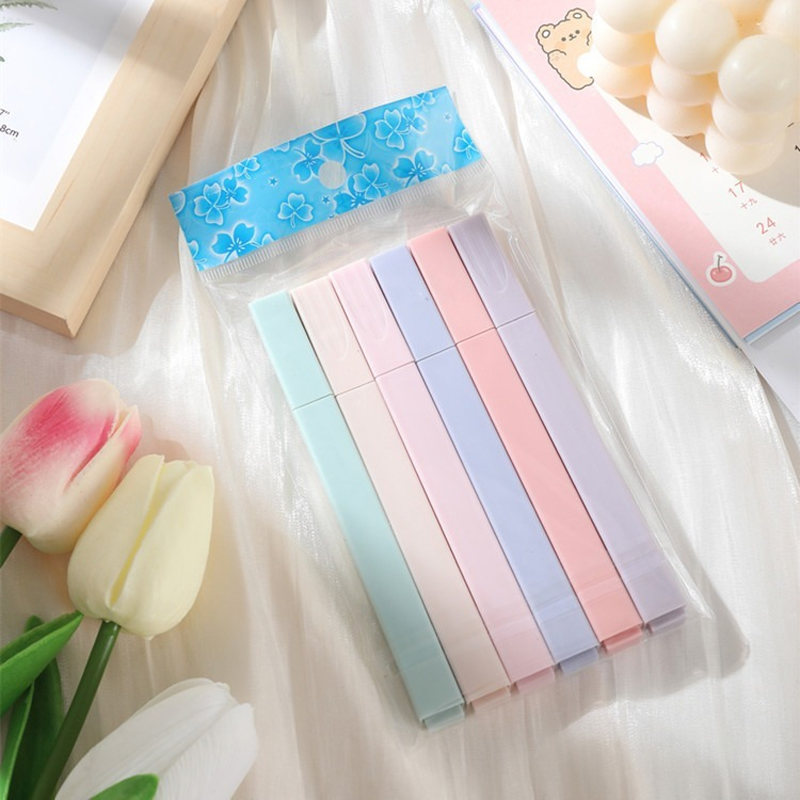 6 개/대 파스텔 컬러 형광펜 Kawaii 편지지 컬러 - Highlighter Set Pastel 리뷰 및 가격